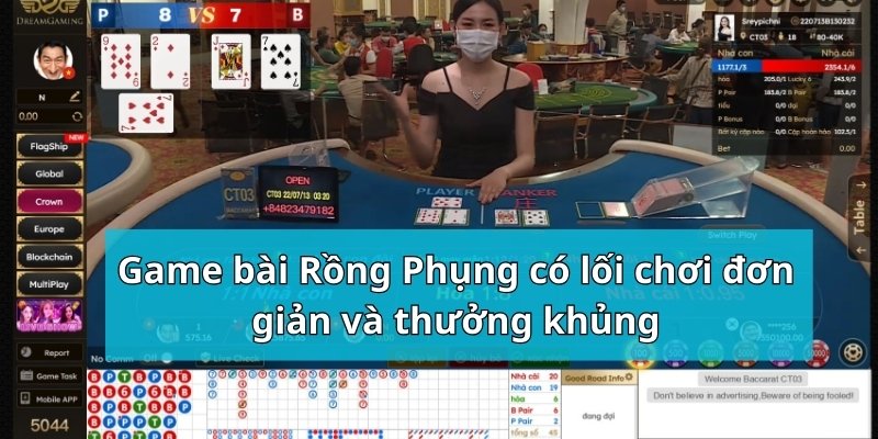 Game bài Rồng Phụng có lối chơi đơn giản và thưởng khủng